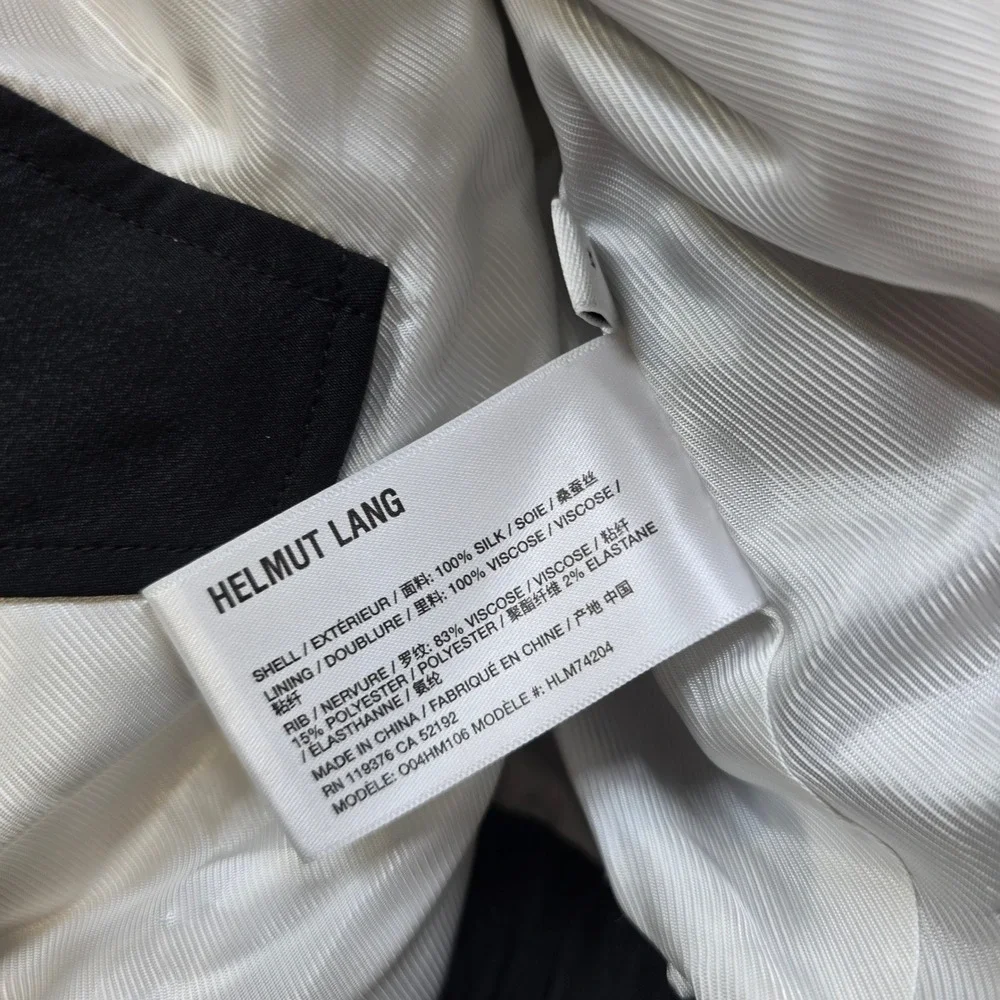 Helmut Lang Zip Bomber Jackets Mens Medium Black 2 In 1‎ Jacket Silk $1295 NEW